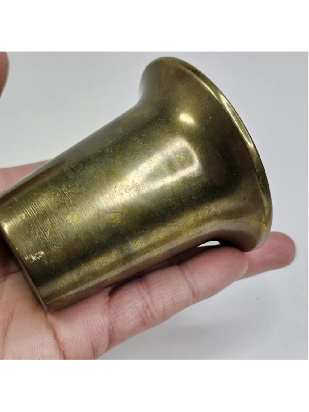 Antique Brass Pestal Mortar Apothecary Brass Decor - Picture 7 of 15